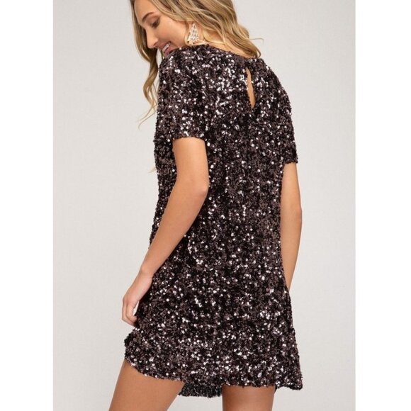 She + Sky Sequin Mini Dress - NWT - Picture 6 of 16